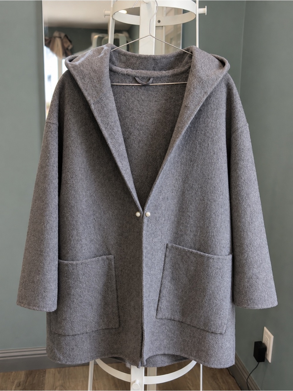 80% Wool 20% Alpaca Oversized Hooded Coat